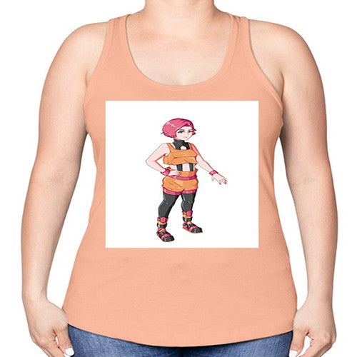 street girl wear orange outfit16# - anime -Racerback Tank