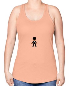 super kid 8# - black boys or men -Racerback Tank