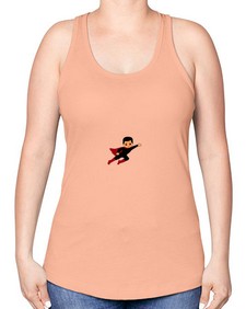 super kid 9# - black boys or men -Racerback Tank