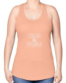 tacos and tequila 1603# - tacos -Racerback Tank