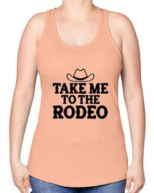 take me to the rodeo 1144# - western -Racerback Tank