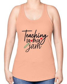 teaching is my jam Style 404# - teacher -Racerback Tank