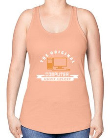 the original computer print delete 12# - computer -Racerback Tank
