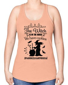 the witch is in the house sign 20# - witch -Racerback Tank