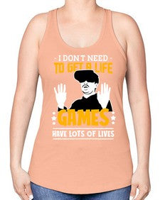 to get a life game 159# - video games -Racerback Tank