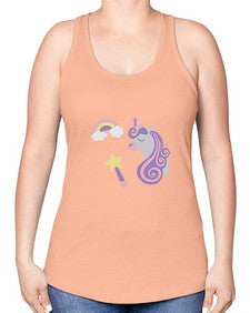 unicorn elements 455# - unicorn -Racerback Tank