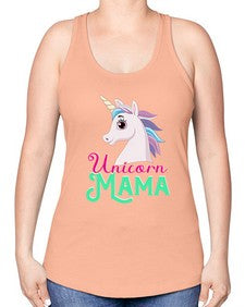 unicorn mama 471# - unicorn -Racerback Tank