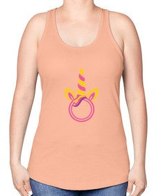 unicorn monogram frame 477# - unicorn -Racerback Tank