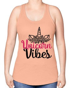 unicorn vibes 512# - unicorn -Racerback Tank