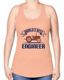 worlds best engineer Style 478# - engineer -Racerback Tank