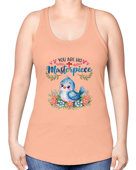 you are his masterpiece 85# - birds -Racerback Tank