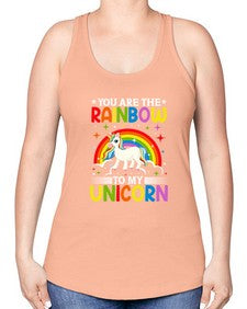 you are the rainbow to my unicorn 562# - unicorn -Racerback Tank