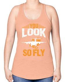 you look so fly  53# - airplane -Racerback Tank