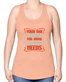 your one stop for home cleaning needs Style 492# - cleaner -Racerback Tank