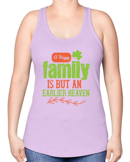 A happy family is but an earlier heaven Style 11# - kids -Racerback Tank