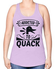 Addicted to Quack Style 39# - ducks -Racerback Tank