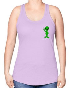 Alien in Pocket Side 3# - ufo -Racerback Tank
