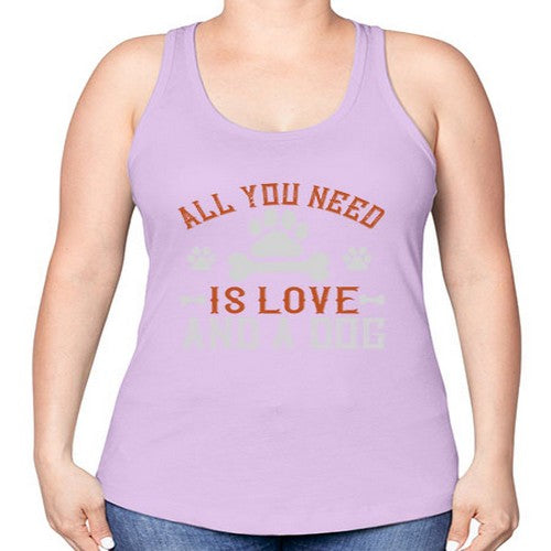 All You Need Is Love And A Dog Style 177# - dogs -Racerback Tank