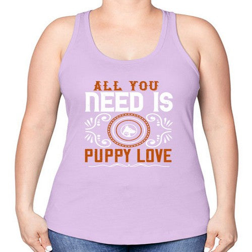 All you need is puppy love Style 155# - dogs -Racerback Tank