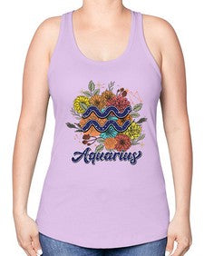 Aquarius 7# - aquarius -Racerback Tank