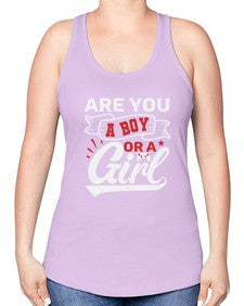 Are you a boy or a girl 2# - video games -Racerback Tank