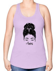 Aries woman - aries -Racerback Tank