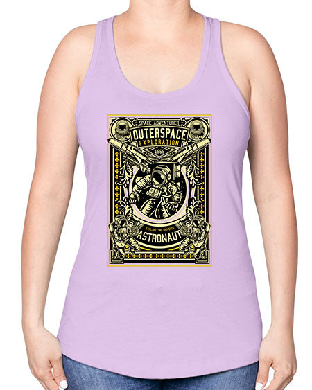 Astronaut Outerspace Exploration 36# - space -Racerback Tank