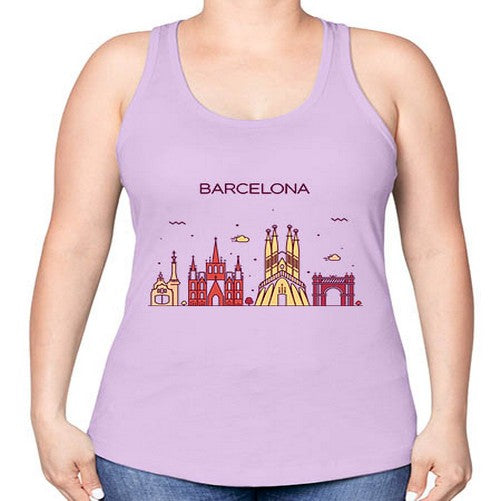 Barcelona 415# - cities -Racerback Tank