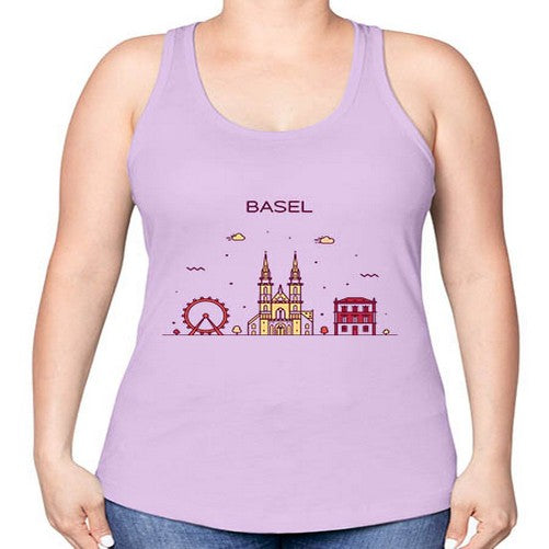 Basel 419# - cities -Racerback Tank
