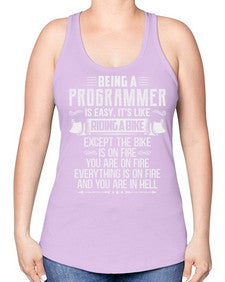 Being a Programmer 4# - computer -Racerback Tank