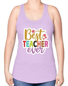 Best Teacher Ever 617# - teacher -Racerback Tank