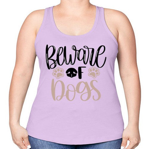 Beware Of Dogs Style 33# - dogs -Racerback Tank