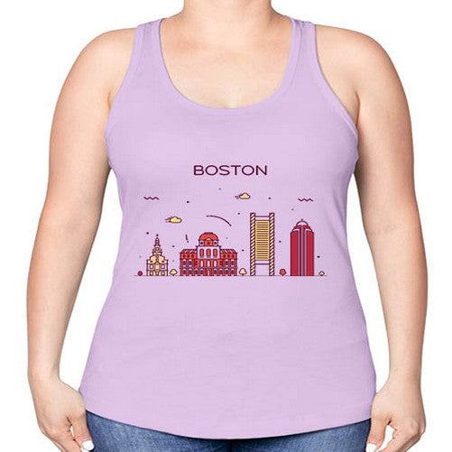 Boston 481# - cities -Racerback Tank