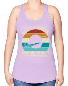 But it is a delightful challenge to try 37# - ufo -Racerback Tank