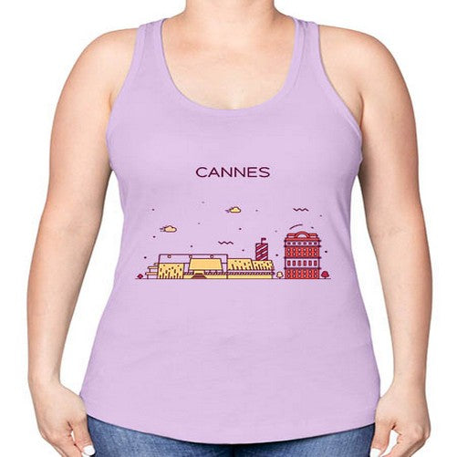 Cannes 545# - cities -Racerback Tank