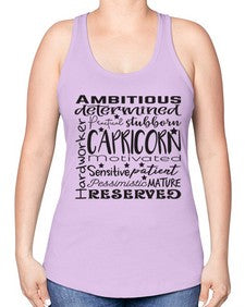 Capricorn 566# - capricorn -Racerback Tank