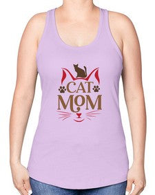 Cat Mom Style 6# - cats -Racerback Tank