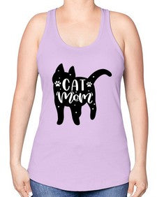 Cat Mom Style 86# - cats -Racerback Tank