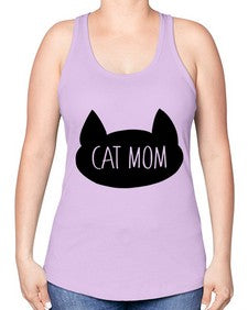 Cat Mom - cats -Racerback Tank