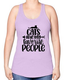 Cats Are My Favorite People Style 90# - cats -Racerback Tank