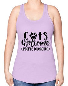 Cats Welcome Style 91# - cats -Racerback Tank