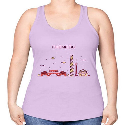 Chengdu 563# - cities -Racerback Tank