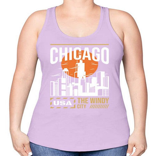 Chicago 571# - cities -Racerback Tank