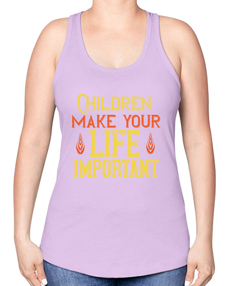 Children make your life important Style 61# - kids -Racerback Tank