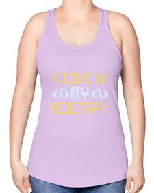 Code is my poetry 21# - computer -Racerback Tank