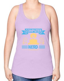 Computer Nerd 10# - computer -Racerback Tank
