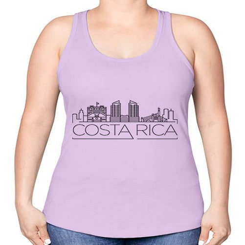 Costa Rica Minimal Skyline 631# - cities -Racerback Tank