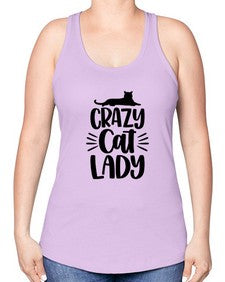 Crazy Cat Lady Style 92# - cats -Racerback Tank