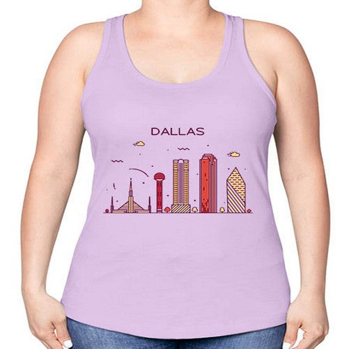 Dallas 646# - cities -Racerback Tank