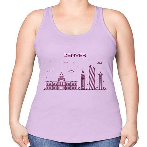 Denver 659# - cities -Racerback Tank